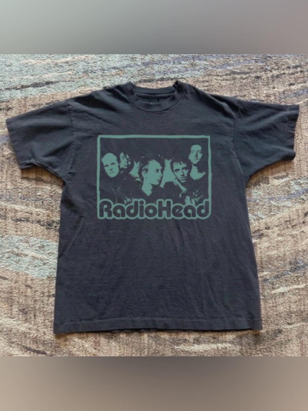 Radiohead Band Photo Graphic Vintage Grunge Black Graphic T-Shirt